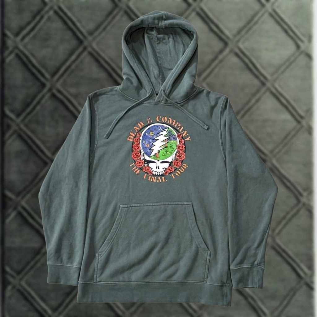 Vintage Dead & Co Final Tour Hooded Sweatshirt Small Green Unisex Adults Hooded Pullover Graphic Print Logo Pocket Summer Winter Fall USA Hipster Rock Photo? Size US S / EU 44-46 / 1 - 1 Thumbnail