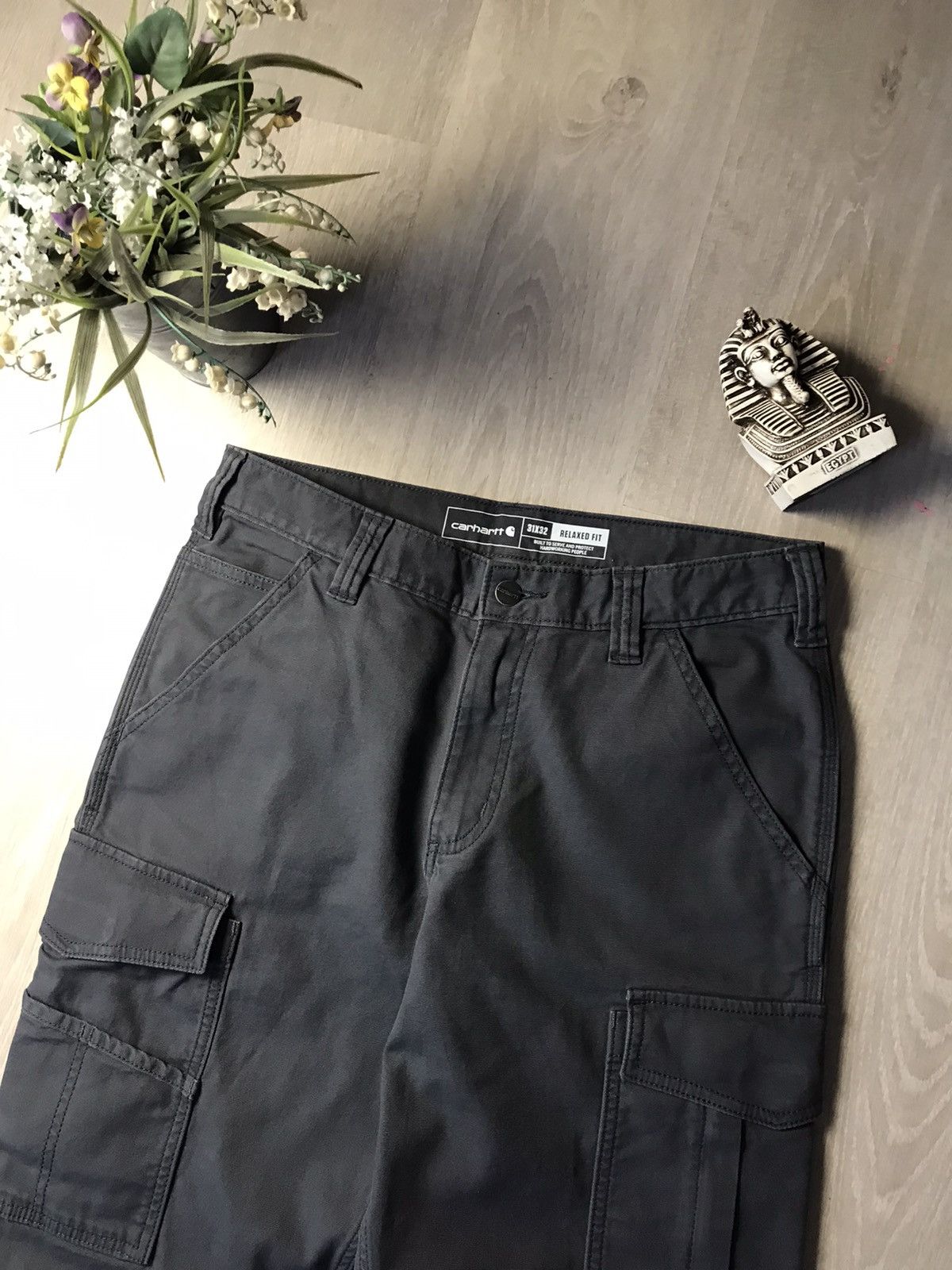 Carhartt × Vintage New !!! Carhartt Canvas Cargo pants vintage 90s workwear Size US 31 - 2 Thumbnail