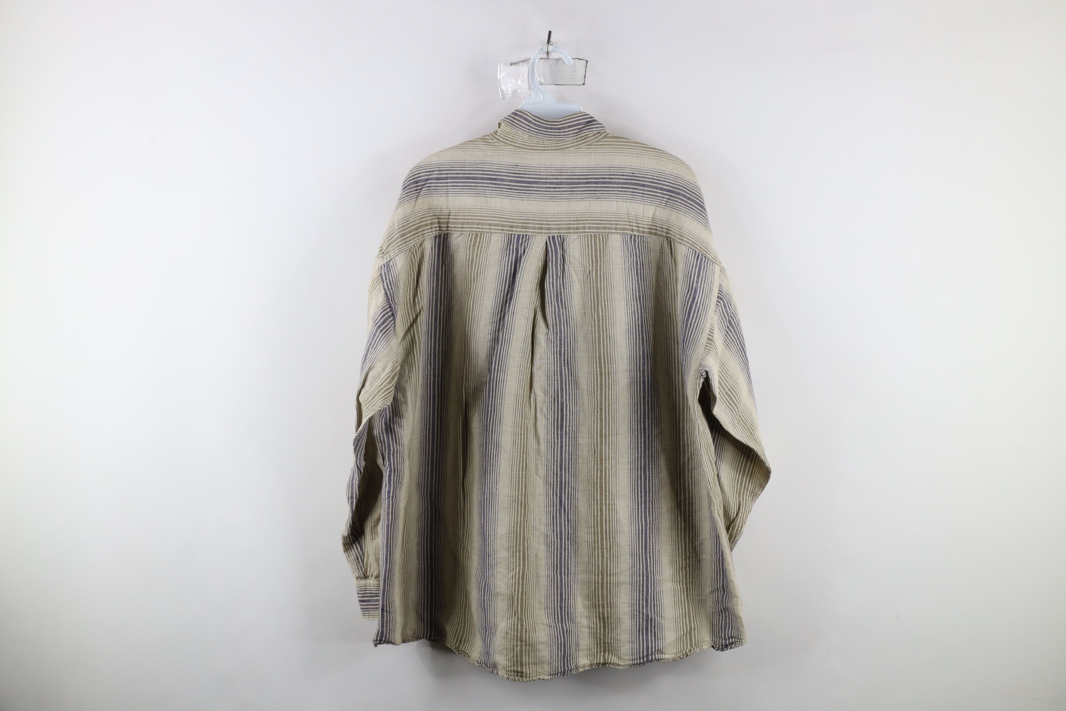 Vintage Vintage 90s Streetwear Baggy Fit Striped Button Down Shirt Size US M / EU 48-50 / 2 - 8 Thumbnail