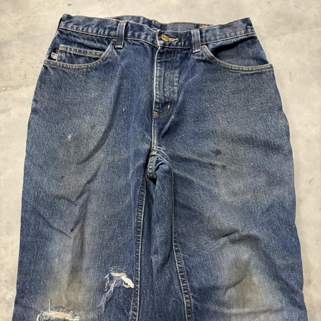 Carhartt × Vintage Crazy Vintage Y2K/2000s Grunge Dark Wash Carhartt Workwear Denim Jeans! Size US 30 / EU 46 - 5 Thumbnail