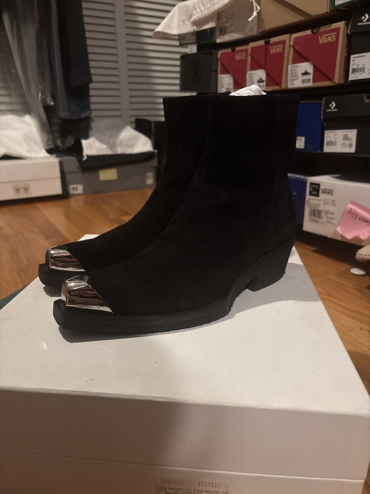 Calvin Klein 205W39NYC Calvinklein205w39nyc raf simons black suede silver tip 42 Size US 9 / EU 42 - 1 Thumbnail