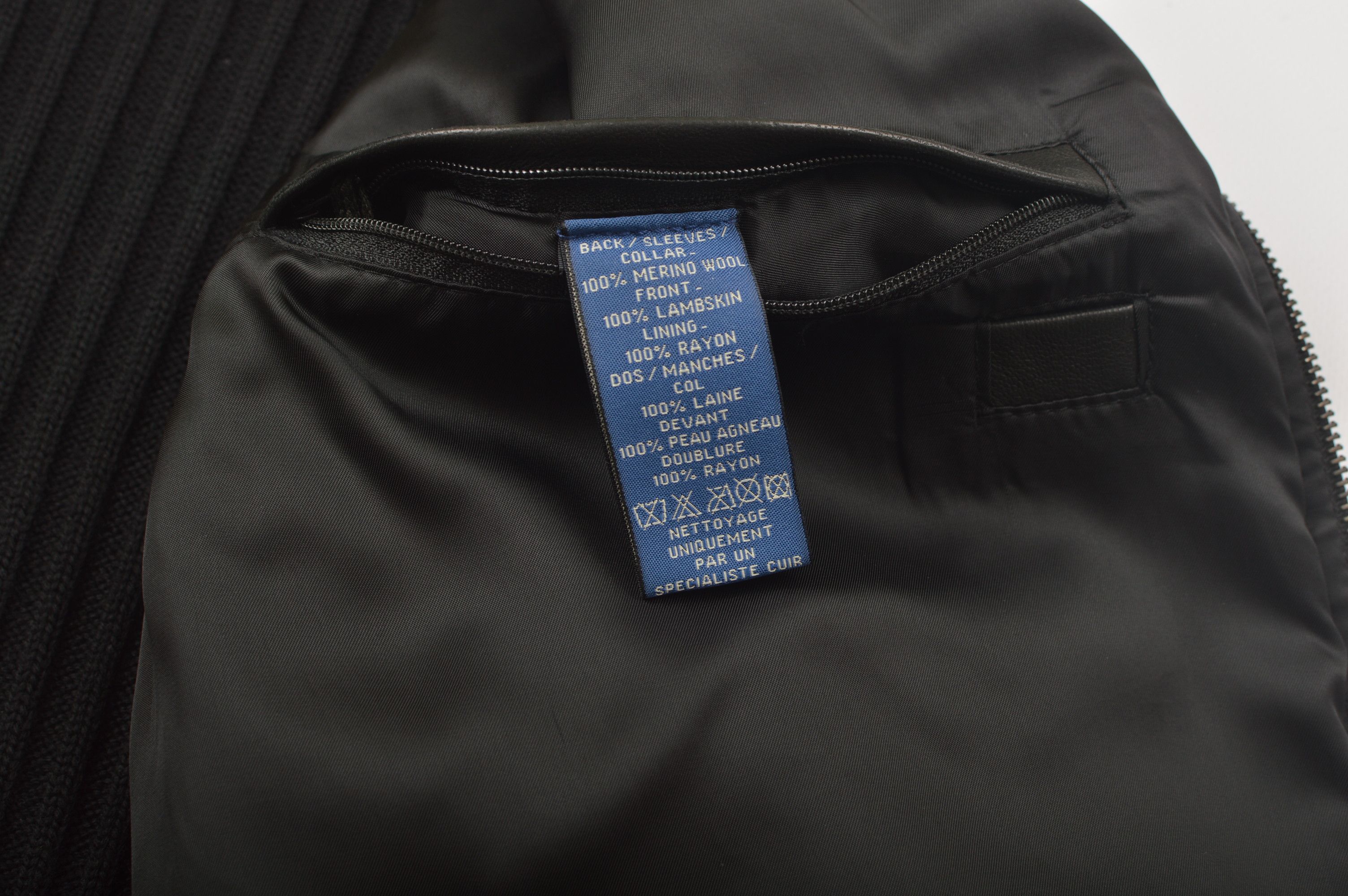Faconnable Faconnable Merino Wool Front Lambskin Jacket Sweater Size US L / EU 52-54 / 3 - 6 Thumbnail