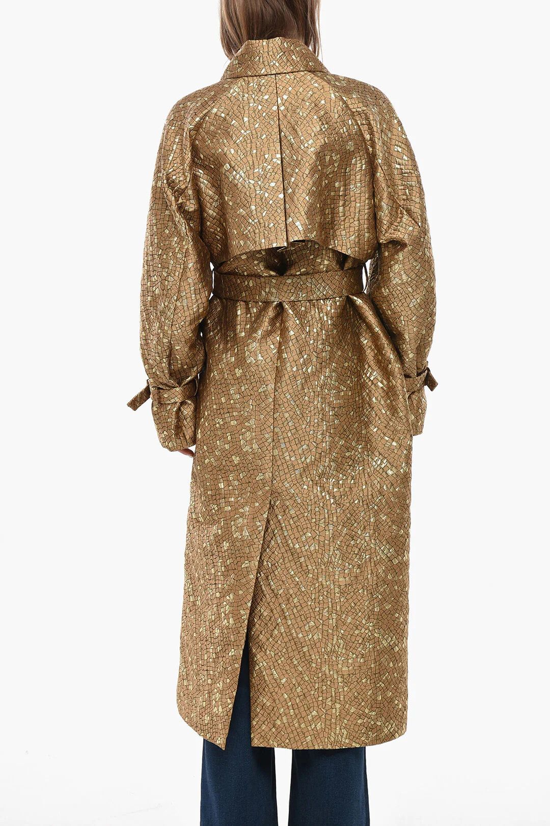 Max Mara og1mm0426 Jacquard Coat in Gold Size S / US 4 / IT 40 - 3 Thumbnail