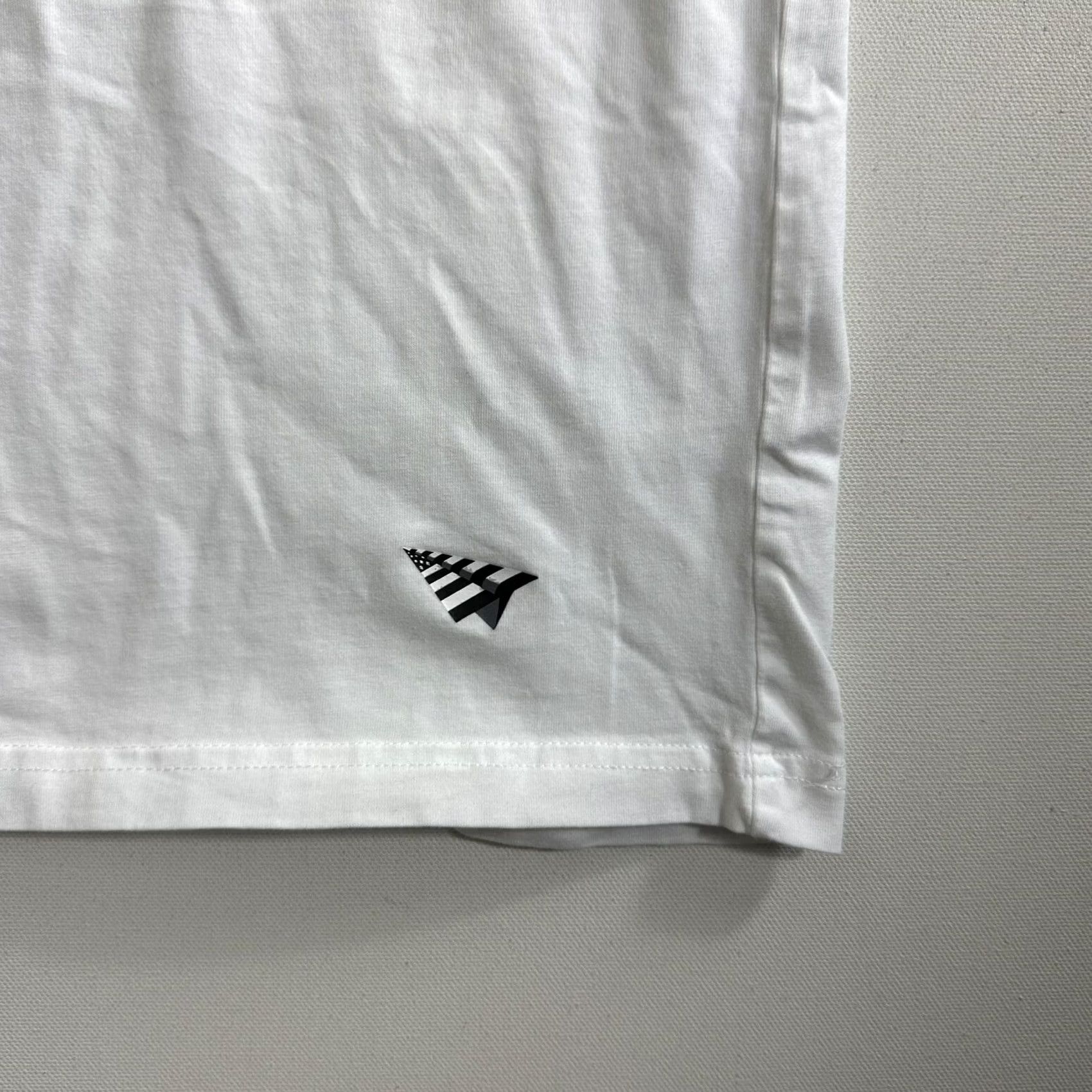 Vintage Jay-Z Roc Nation Paper Planes White Short Sleeve Essential Shirt Men Large Flag Graphic Size US L / EU 52-54 / 3 - 3 Thumbnail