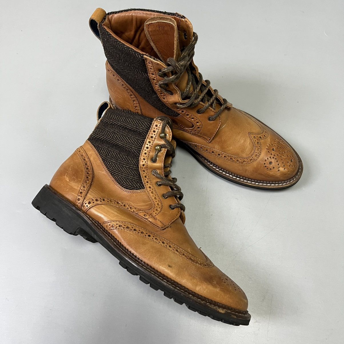 Leather Leather Brogue Boots Cowboy y2k D.H. Pollak boots Vibram men Size US 7.5 / EU 40-41 - 3 Thumbnail