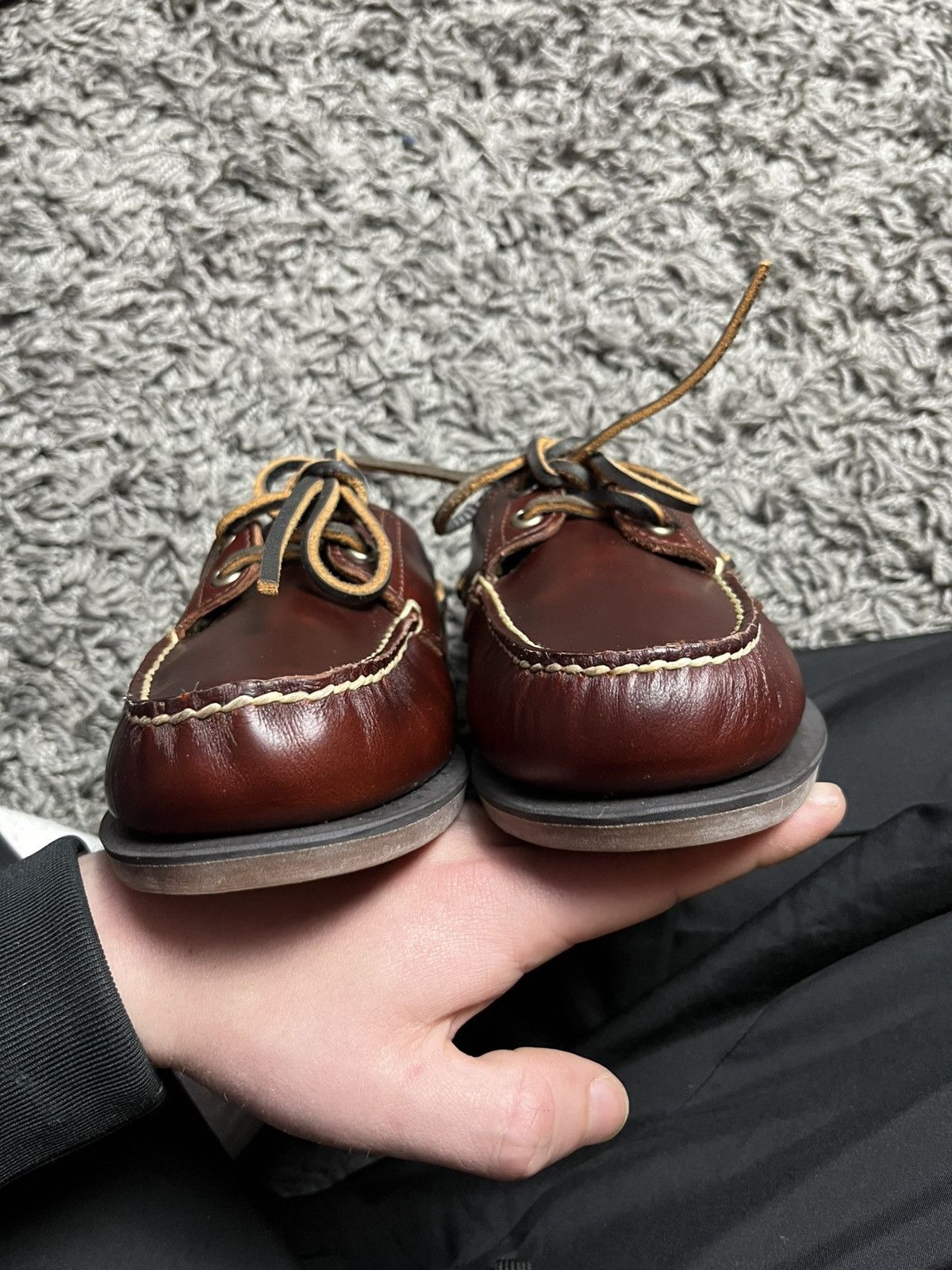 Timberland Timberland Classic 2-Eye Leather Boat Shoes Burgundy 39.5 Size US 6.5 / EU 39-40 - 8 Thumbnail