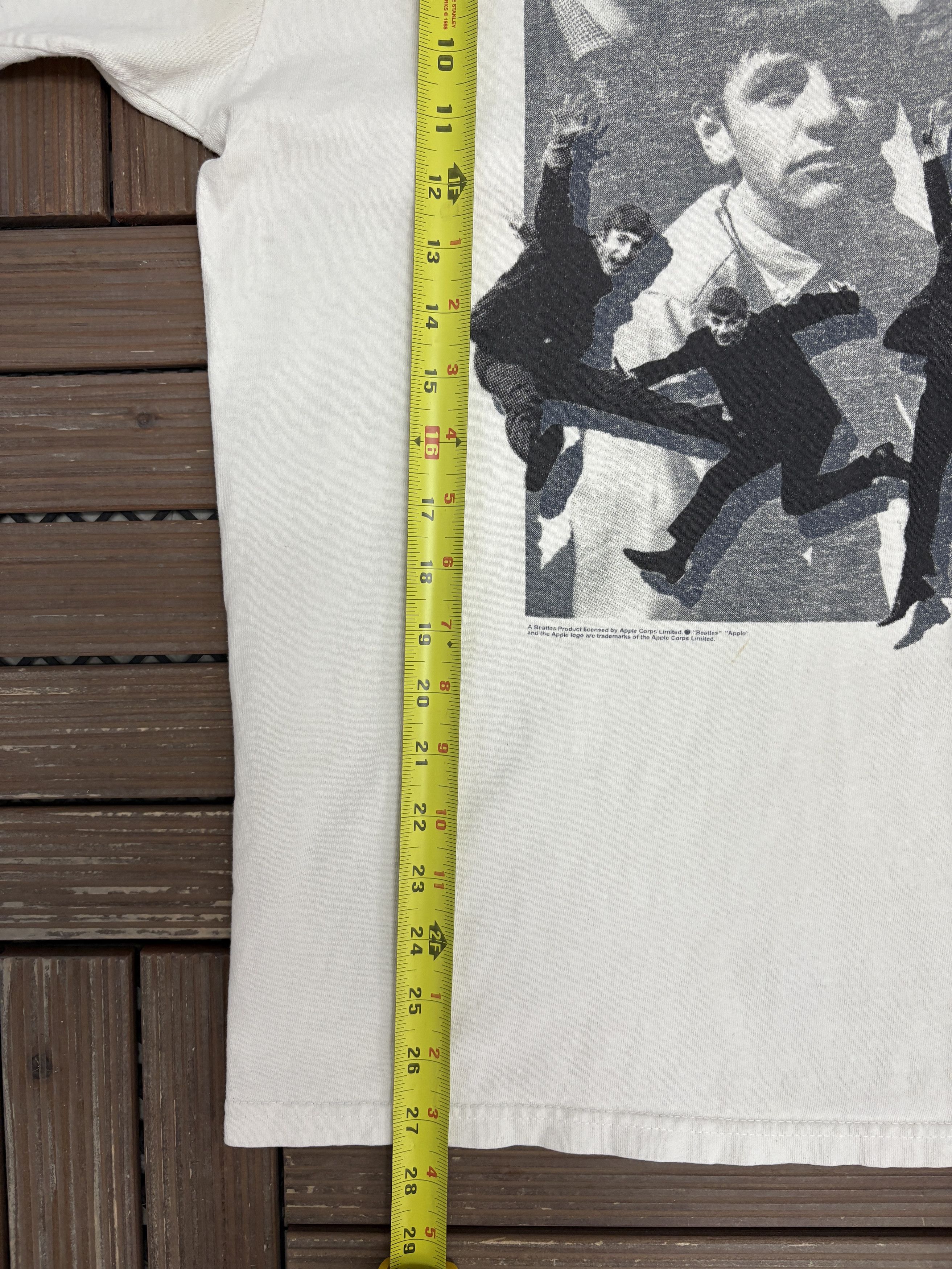 Vintage The Beatles Jumping Pose Vintage White T-Shirt Tee Size US XL / EU 56 / 4 - 8 Thumbnail