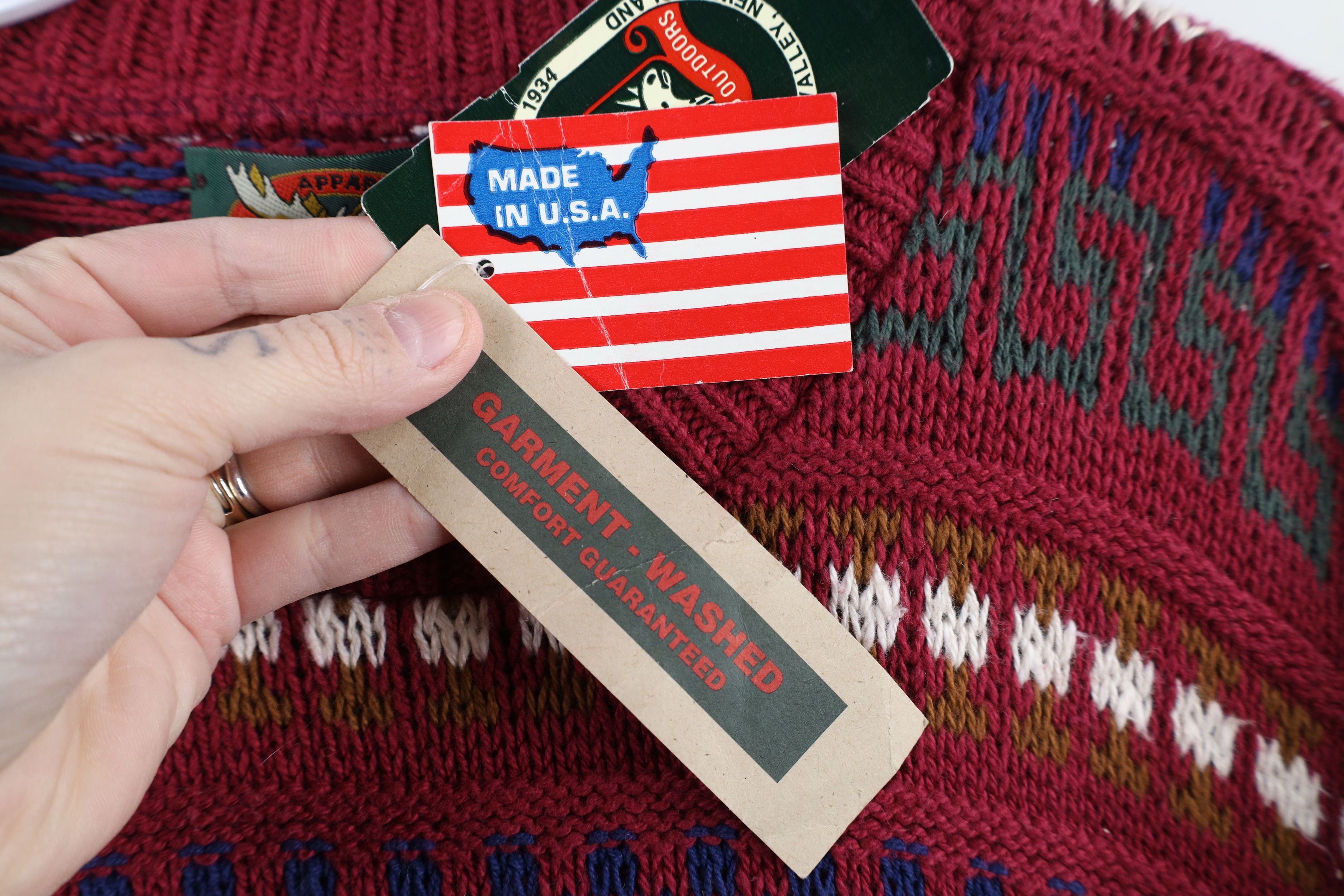 Vintage Deadstock Vintage 90s Streetwear Fair Isle Knit Sweater USA Size US M / EU 48-50 / 2 - 5 Thumbnail