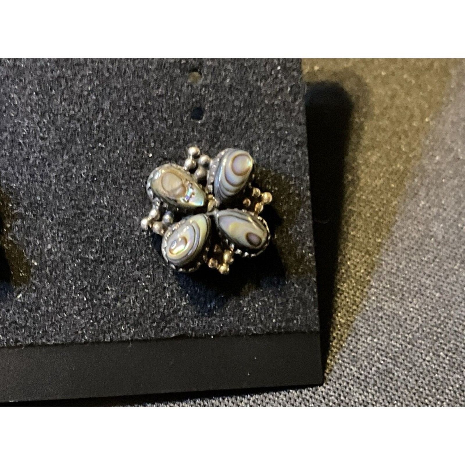Other Test 925 Silver Abalone Flower Post Earrings Size ONE SIZE - 5 Thumbnail