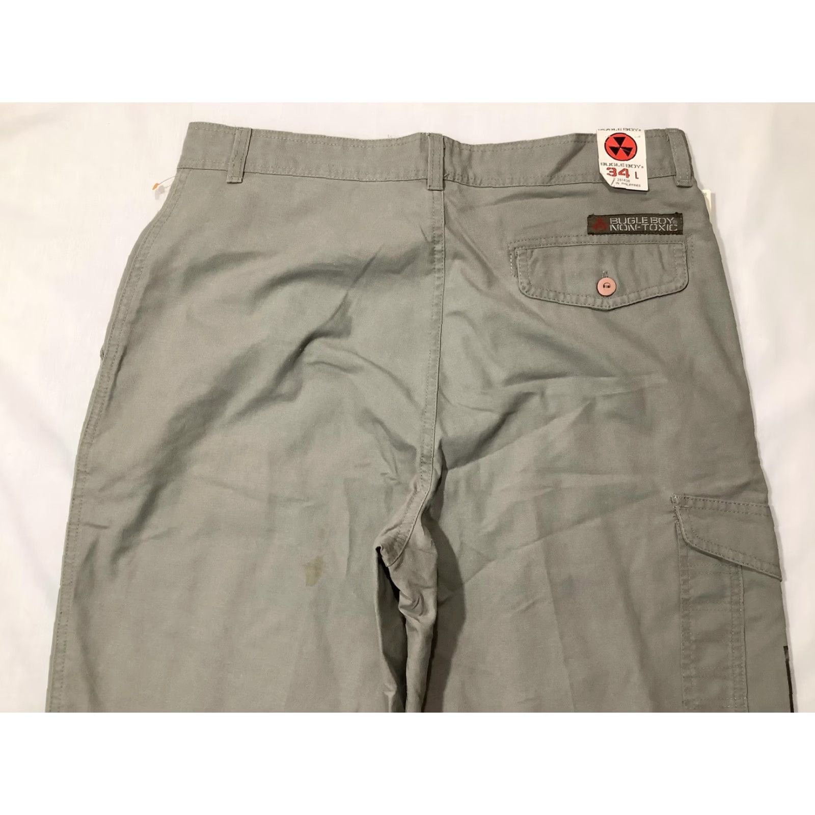 Bugle Boy Bugle Boy Pants Mens 34x33 Green Pleated Front Cargo Pocket 90's Sears Vintage Size US 34 / EU 50 - 7 Thumbnail