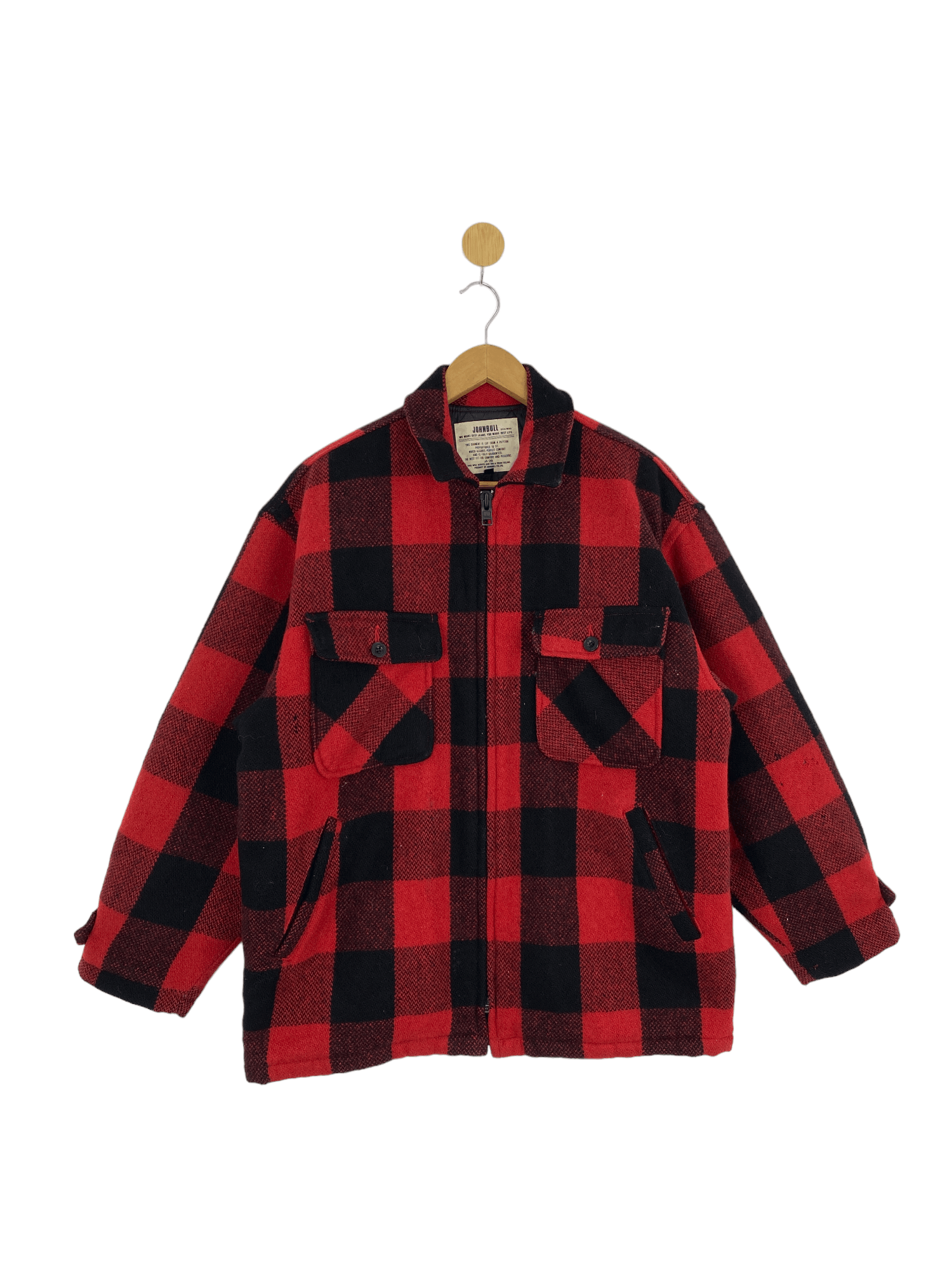 If Six Was Nine Vintage John Bull Shadow Plaid Zipper Flannel Jacket MJ0056 Size US L / EU 52-54 / 3 - 1 Thumbnail