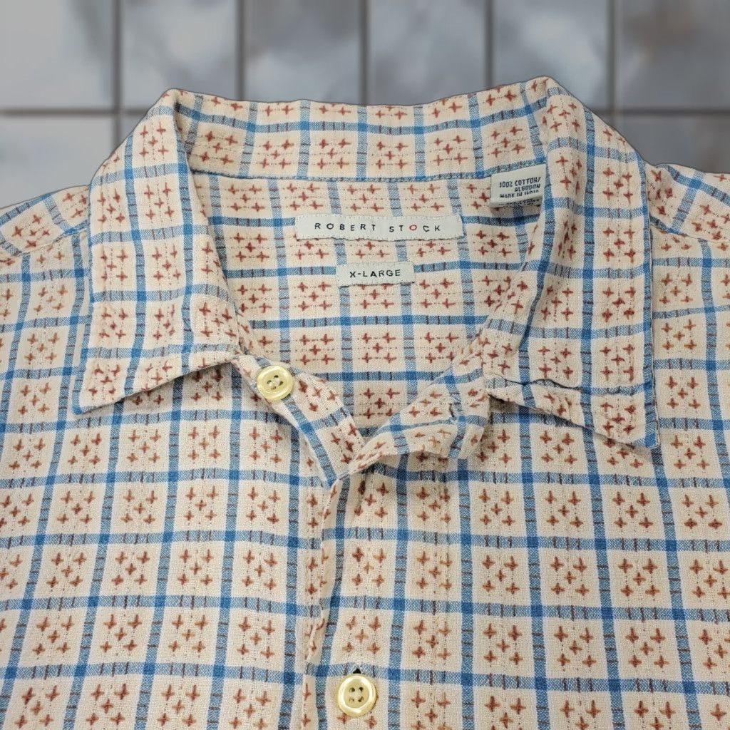 Vintage VINTAGE Robert Stock Shirt Adult XL Button-Up Short Sleeve Casual Size US XL / EU 56 / 4 - 1 Thumbnail
