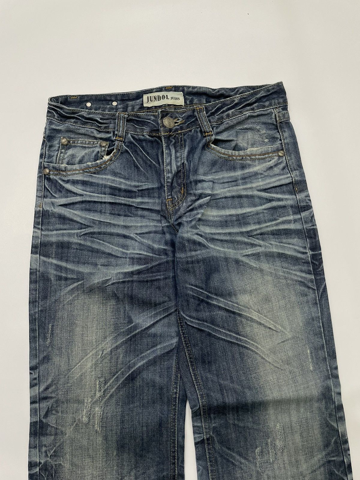 If Six Was Nine Destroy Punk Wash denim Jundol Japan Size US 32 / EU 48 - 2 Thumbnail