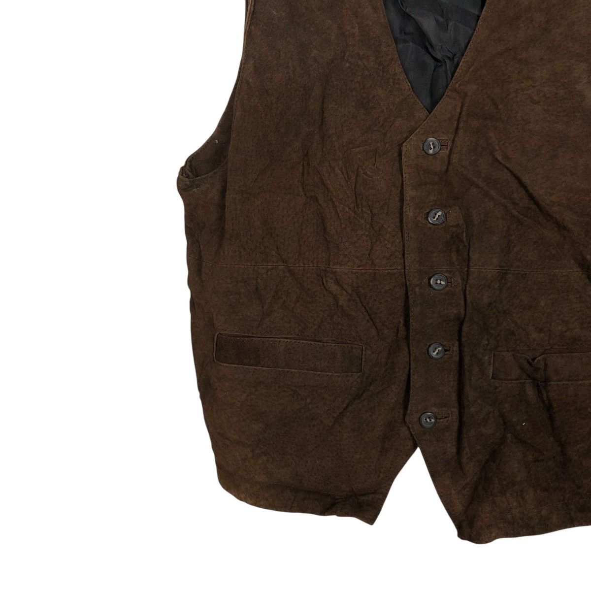 Japanese Brand 🔥VINTAGE GENUINE LEATHER VEST BIKET JACKET TURKY BEAR Size US M / EU 48-50 / 2 - 6 Thumbnail