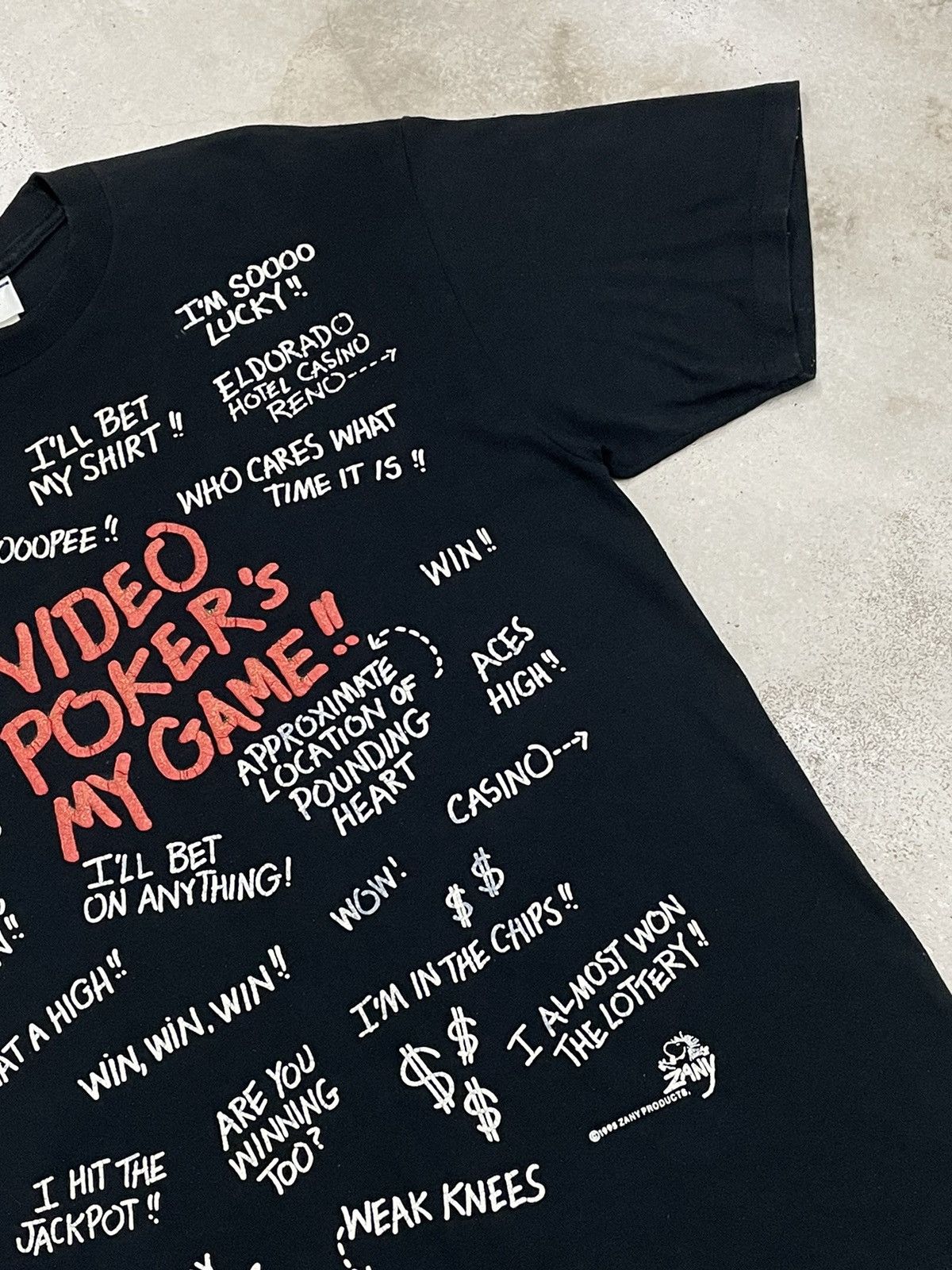 The Game Vtg 1995 Video Poker My Game Term and Wording Fullprint Size US L / EU 52-54 / 3 - 5 Thumbnail