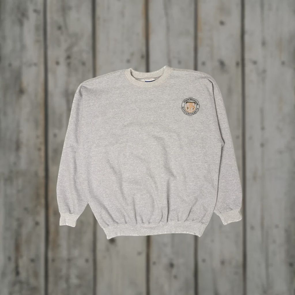 Hanes VINTAGE Hanes Grey Sweatshirt University Men's X-Large 1990s Size US XL / EU 56 / 4 - 1 Thumbnail