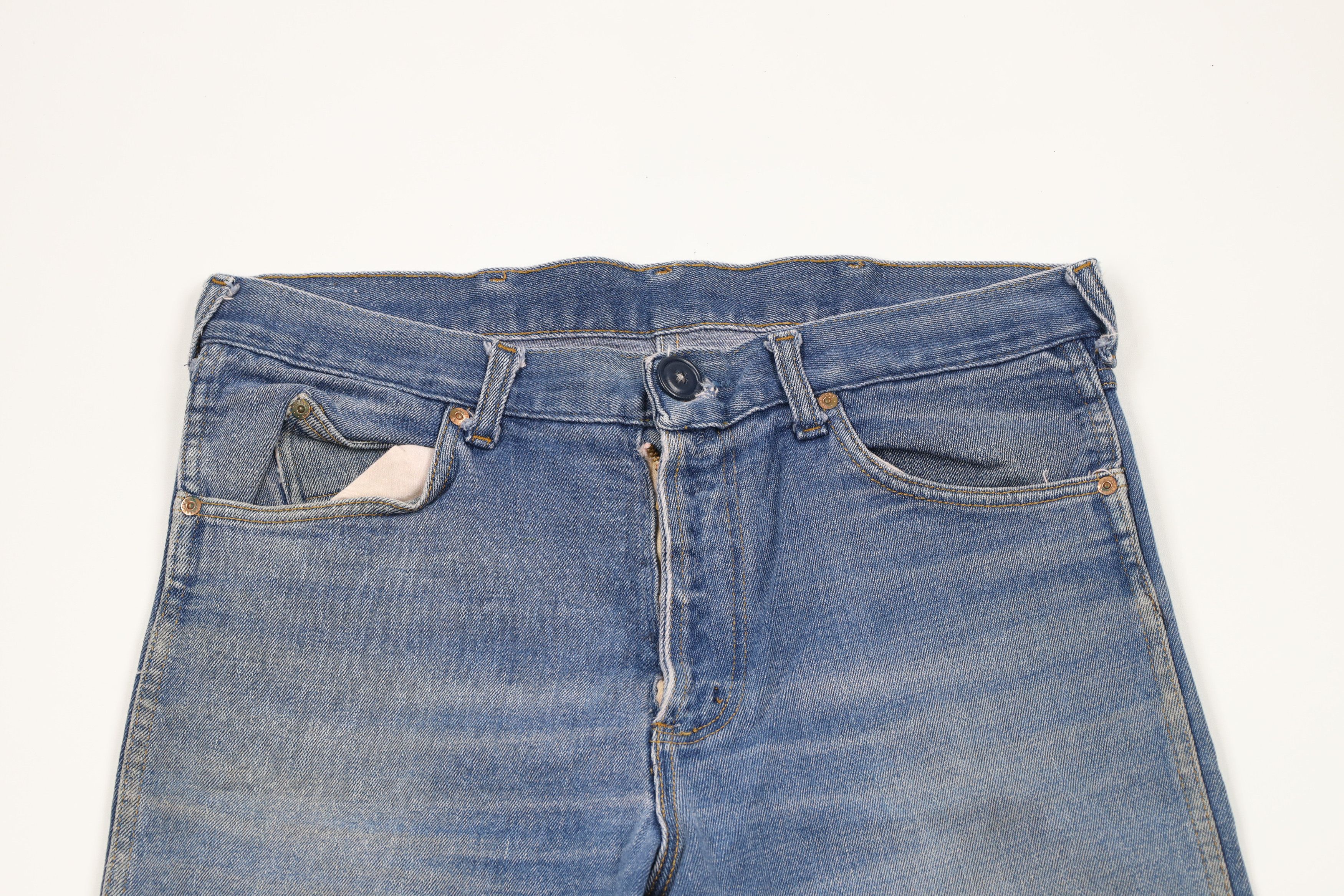 Vintage Vintage 70s Streetwear Wide Leg Bell Bottoms Denim Jeans USA Size US 36 / EU 52 - 2 Thumbnail