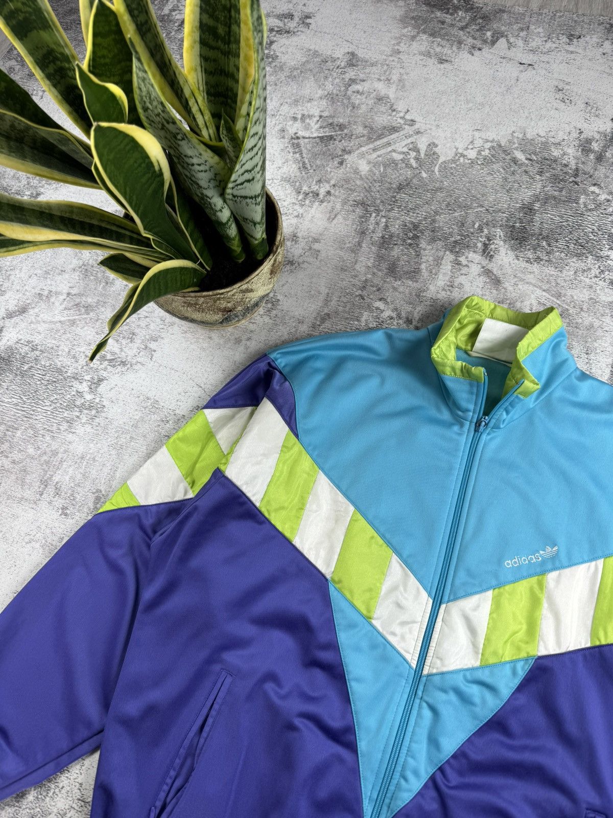 Adidas Adidas Men’s Vintage M Y2K Retro Blue Logo Track Activewear Zip Light Jacket Size US M / EU 48-50 / 2 - 7 Thumbnail