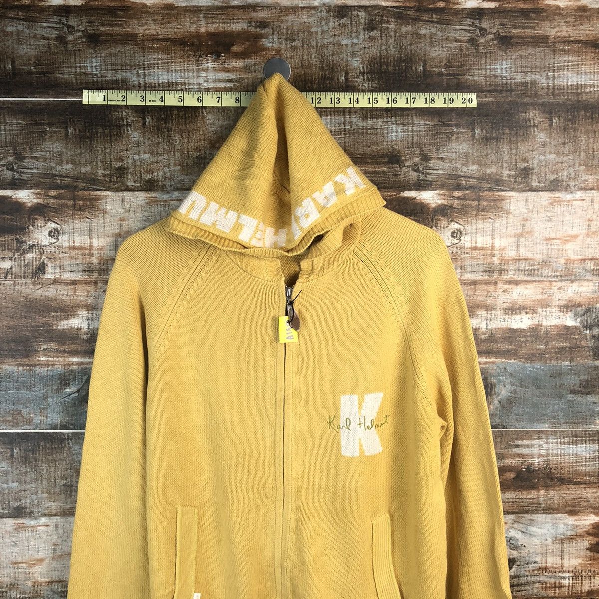 Karl Helmut Karl Helmut Yellow Hoodie Knitwear #A1852 Size M / US 6-8 / IT 42-44 - 2 Thumbnail