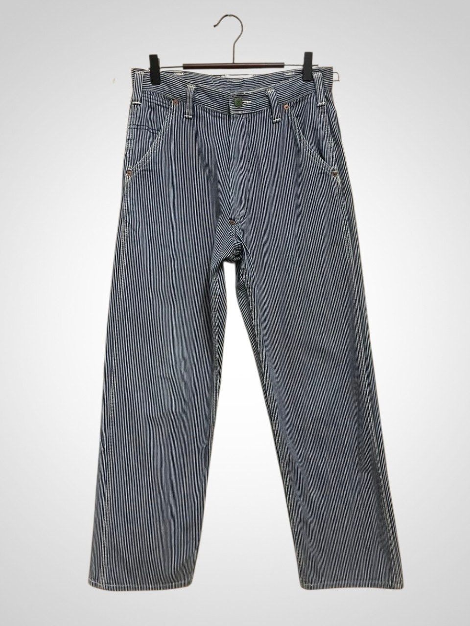 Vintage Oshkosh Hickory Stripe Pant Talon Zipper Archive in Blue, Men's (Size 29) — image 2 of 6
