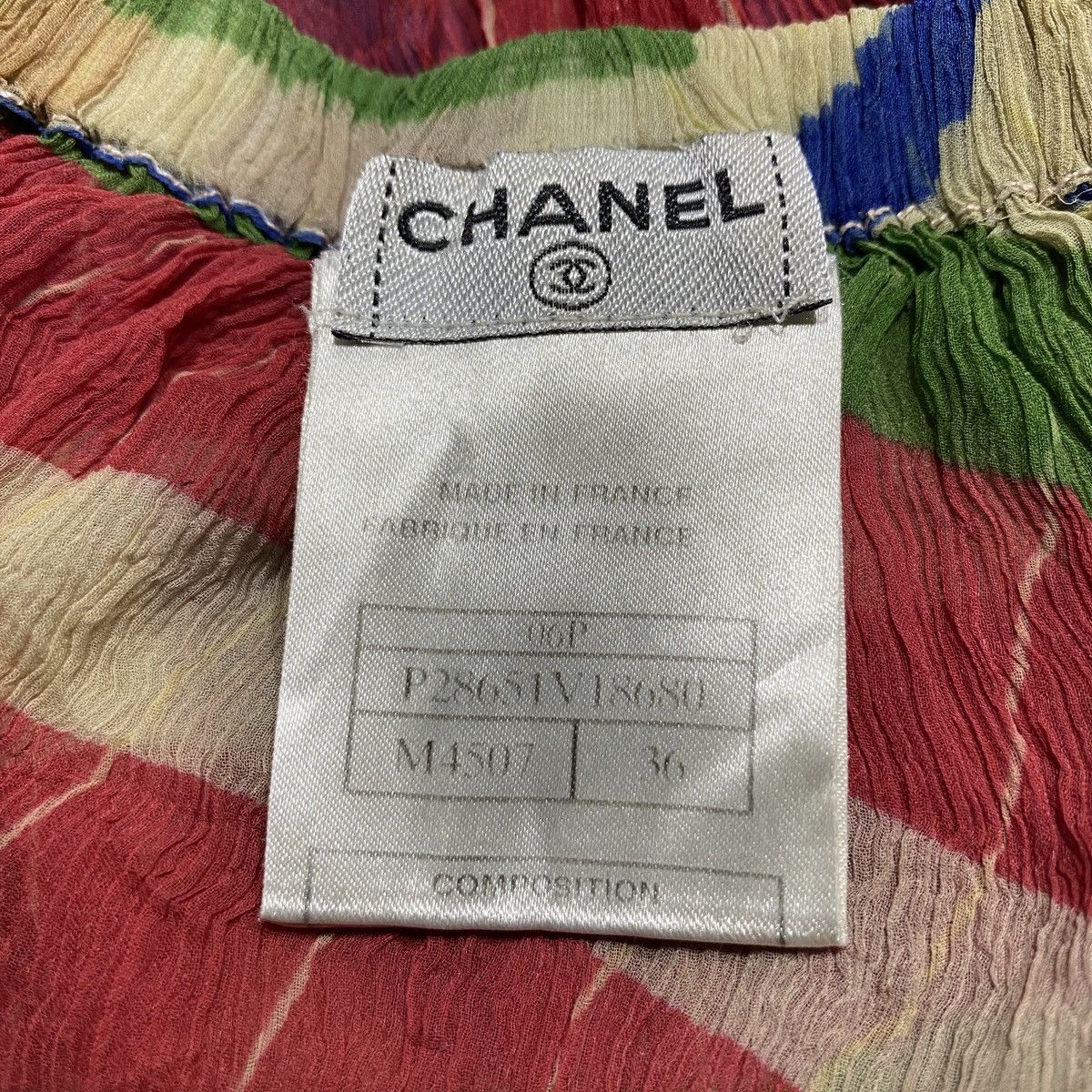 Chanel SS06 Printed Chiffon Top Size XS / US 0-2 / IT 36-38 - 9 Thumbnail