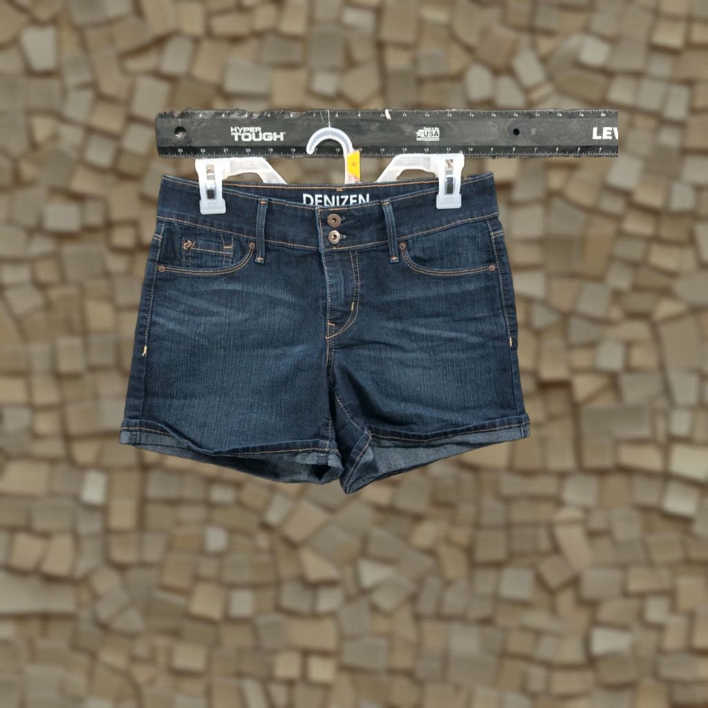 Denizen Denizen Boyfriend Shorts Womens Size 2 Mid Rise Dark Wash Blue Denim Jean Size 26" / US 2 / IT 38 - 1 Thumbnail