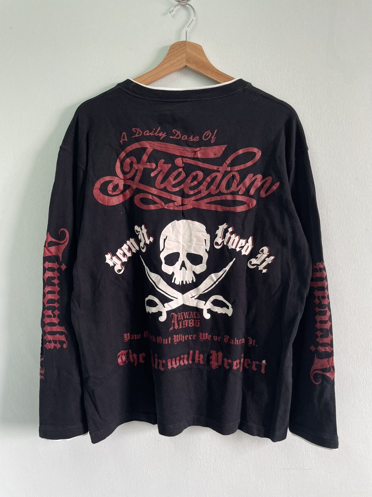 Airwalk RARE VINTAGE Y2K AIRWALK SKULL POEM LONGSLEEVE Size US XL / EU 56 / 4 - 1 Thumbnail