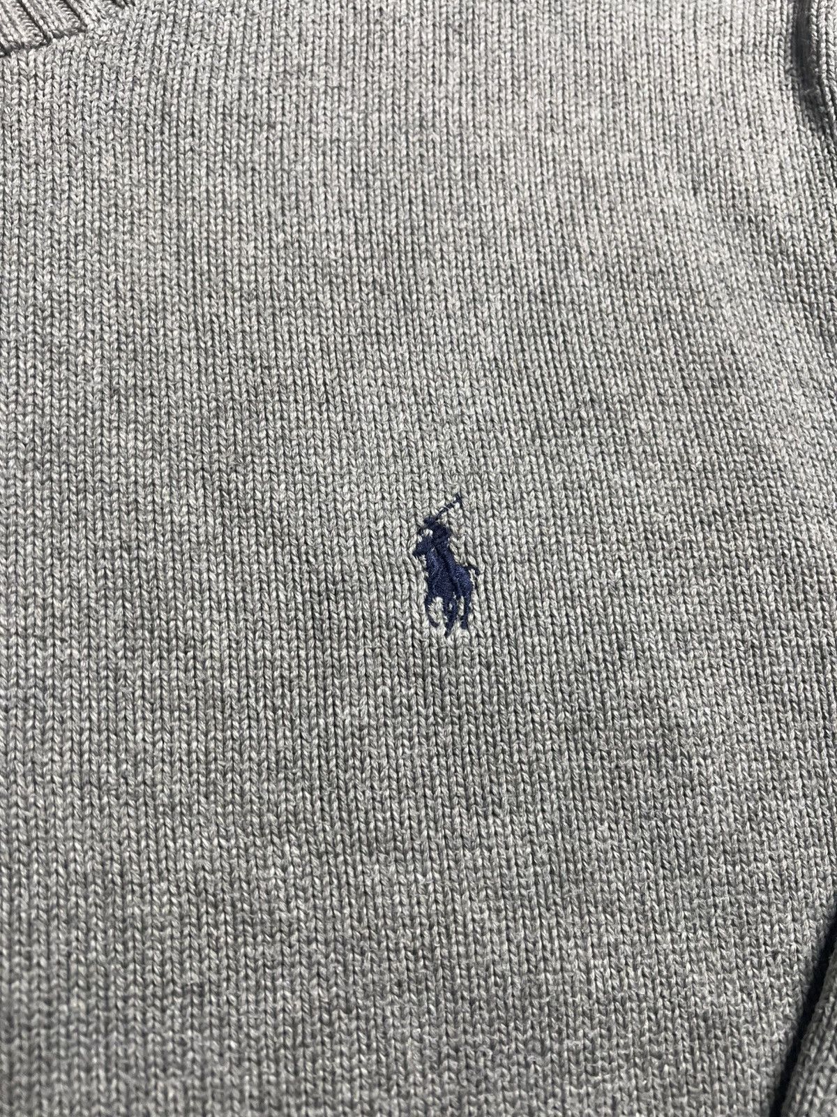 Polo Ralph Lauren Vintage Polo Ralph Lauren Sweater Gray Knit Cotton Pullover Size US XL / EU 56 / 4 - 3 Thumbnail