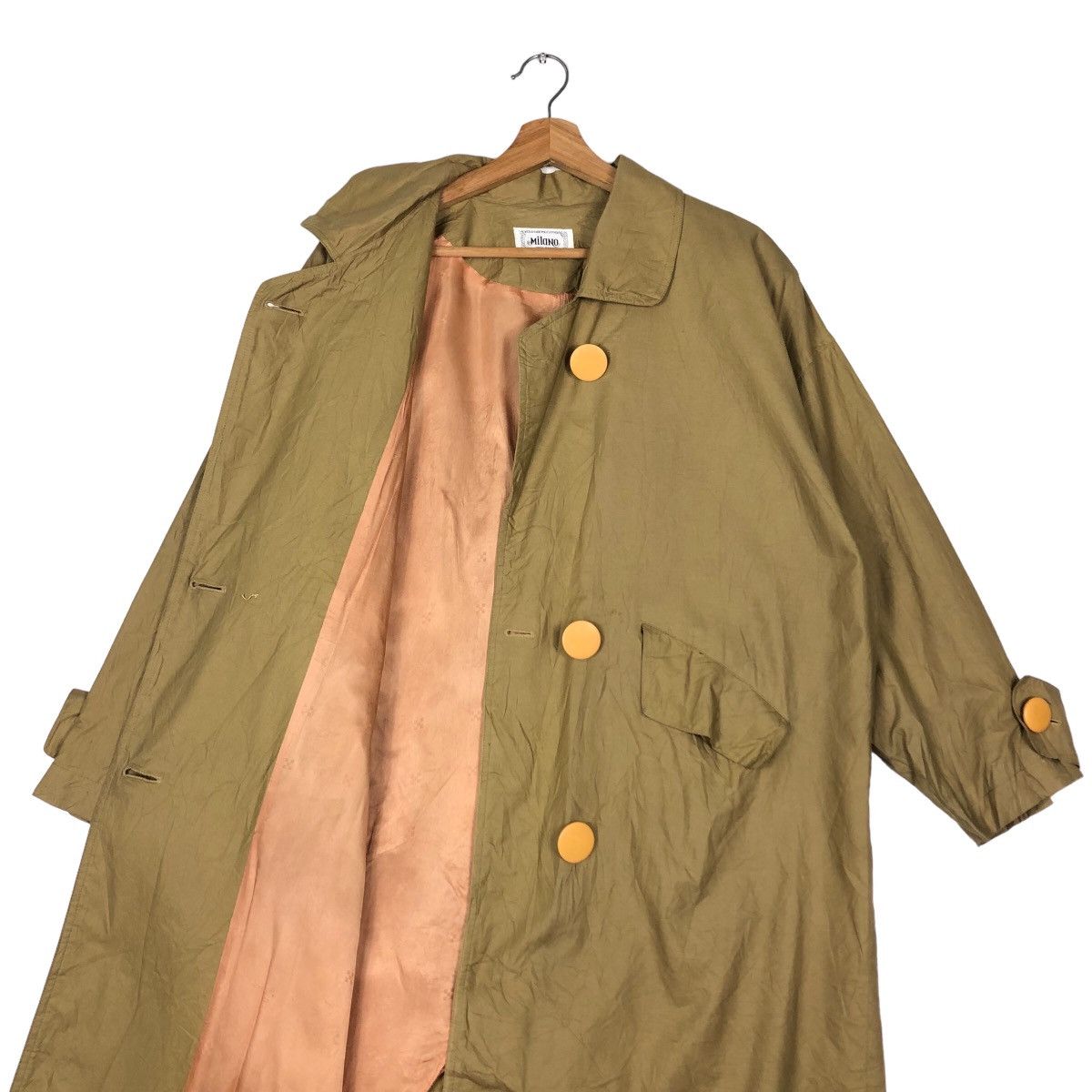 Japanese Brand 🔥Rich Brown Vintage Long Jacket Fly Coats Milano Japan Size US S / EU 44-46 / 1 - 12 Thumbnail