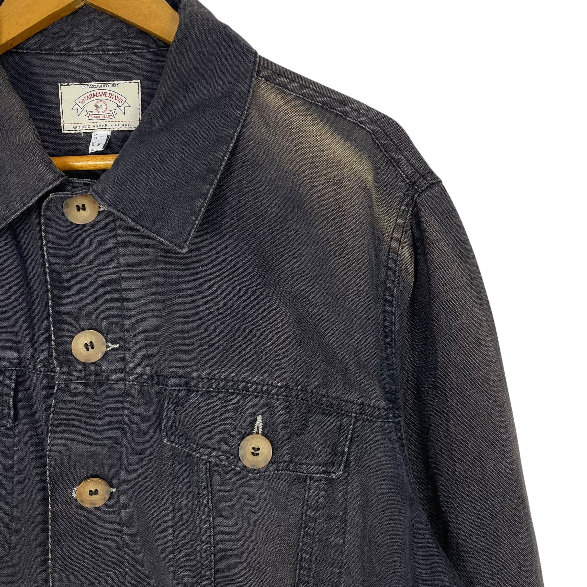 Giorgio Armani Vintage 90s Armani Jeans Denim Trucker Jacket Size US M / EU 48-50 / 2 - 6 Thumbnail