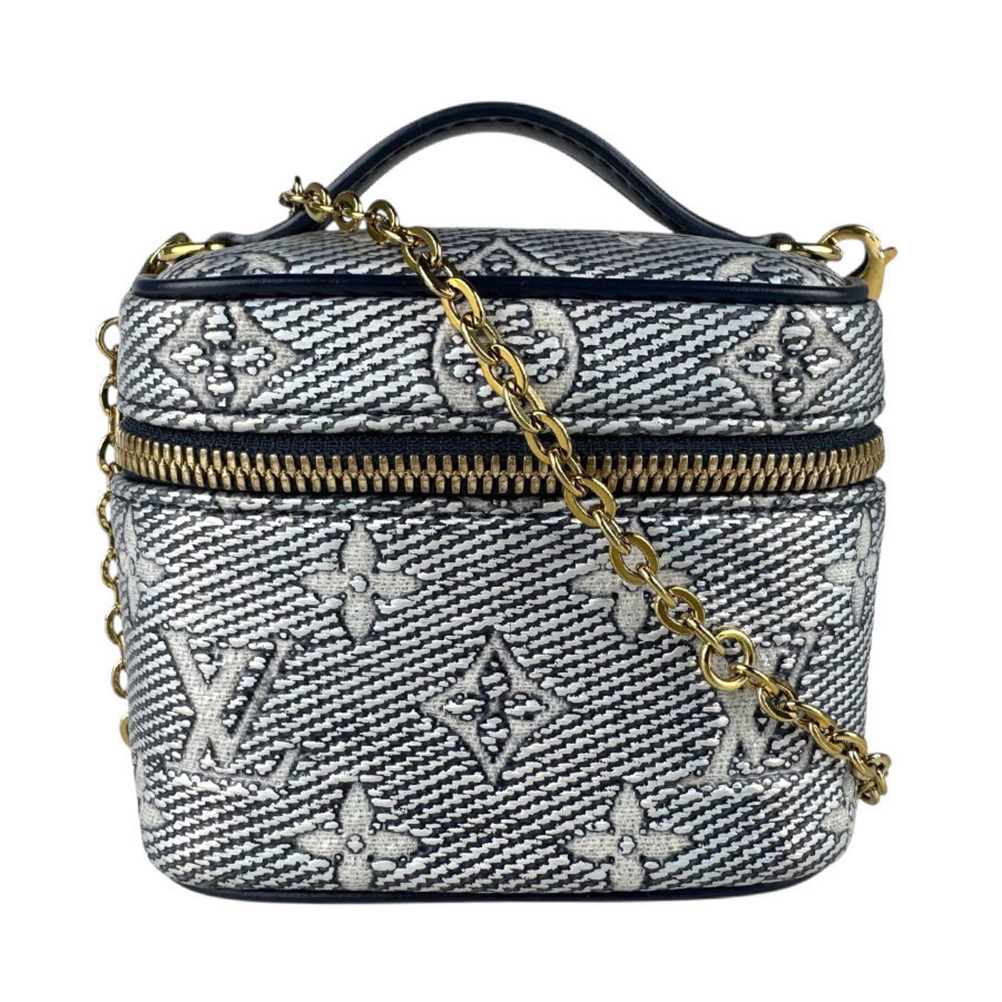 Louis Vuitton Louis Vuitton Shoulder Bag Monogram Laminated Jacquard Micro Vanity Coated Canvas Navy Women's M82467 Free Shipping z9063 Size ONE SIZE - 1 Thumbnail