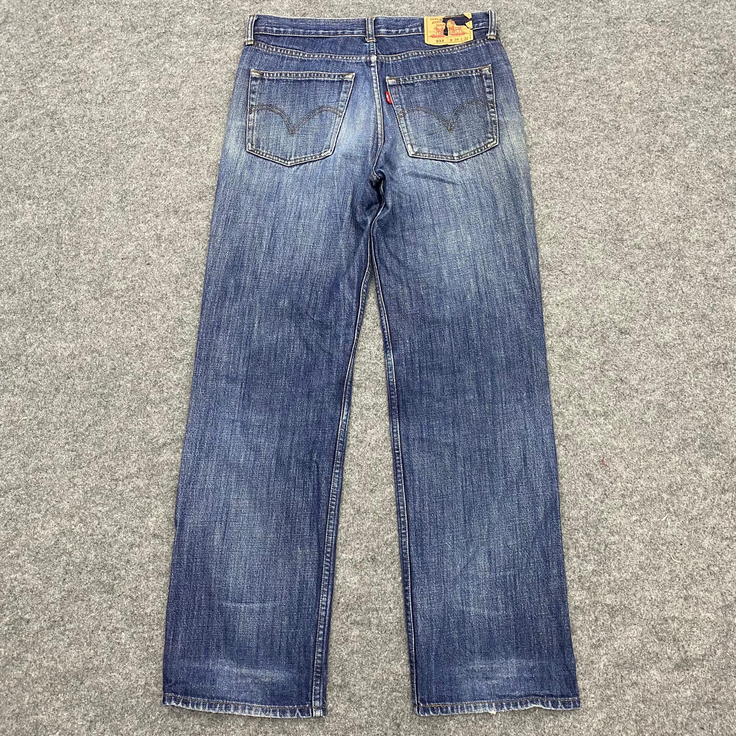 Japanese Brand 💥Vintage Levis 533 Distressed Denim Kurt Cobain Style Size US 34 / EU 50 - 3 Thumbnail