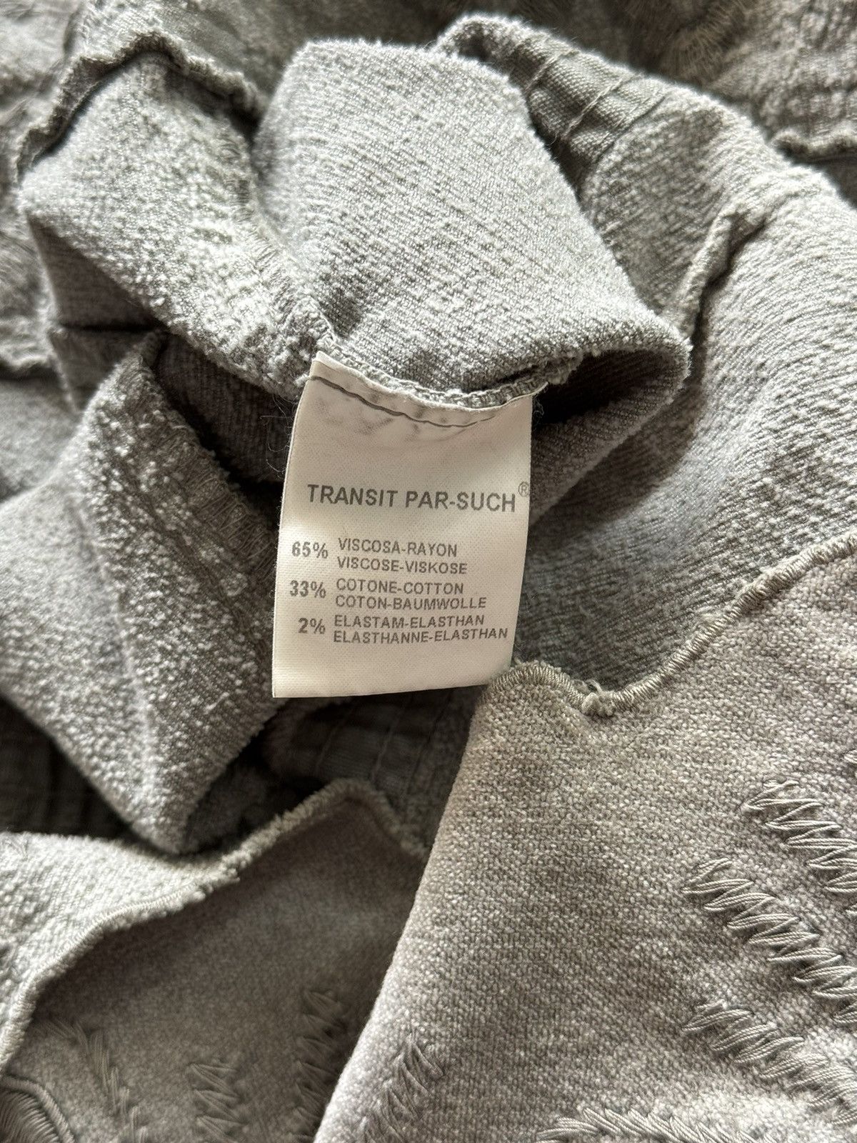 Transit Transit par-such avant Garde graphite grey velour blazer Size M / US 6-8 / IT 42-44 - 6 Thumbnail