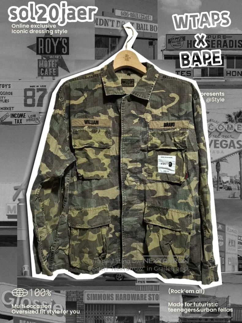 Wtaps Wtaps Collaboration Washed Camouflage Jacket Size US S / EU 44-46 / 1 - 1 Thumbnail