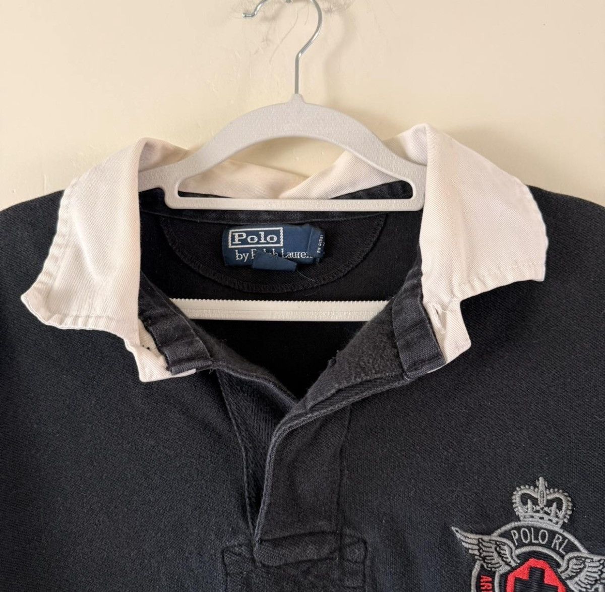 Polo Ralph Lauren Vintage Polo Ralph Lauren Shot Sleeve Rugby Size US XL / EU 56 / 4 - 2 Thumbnail