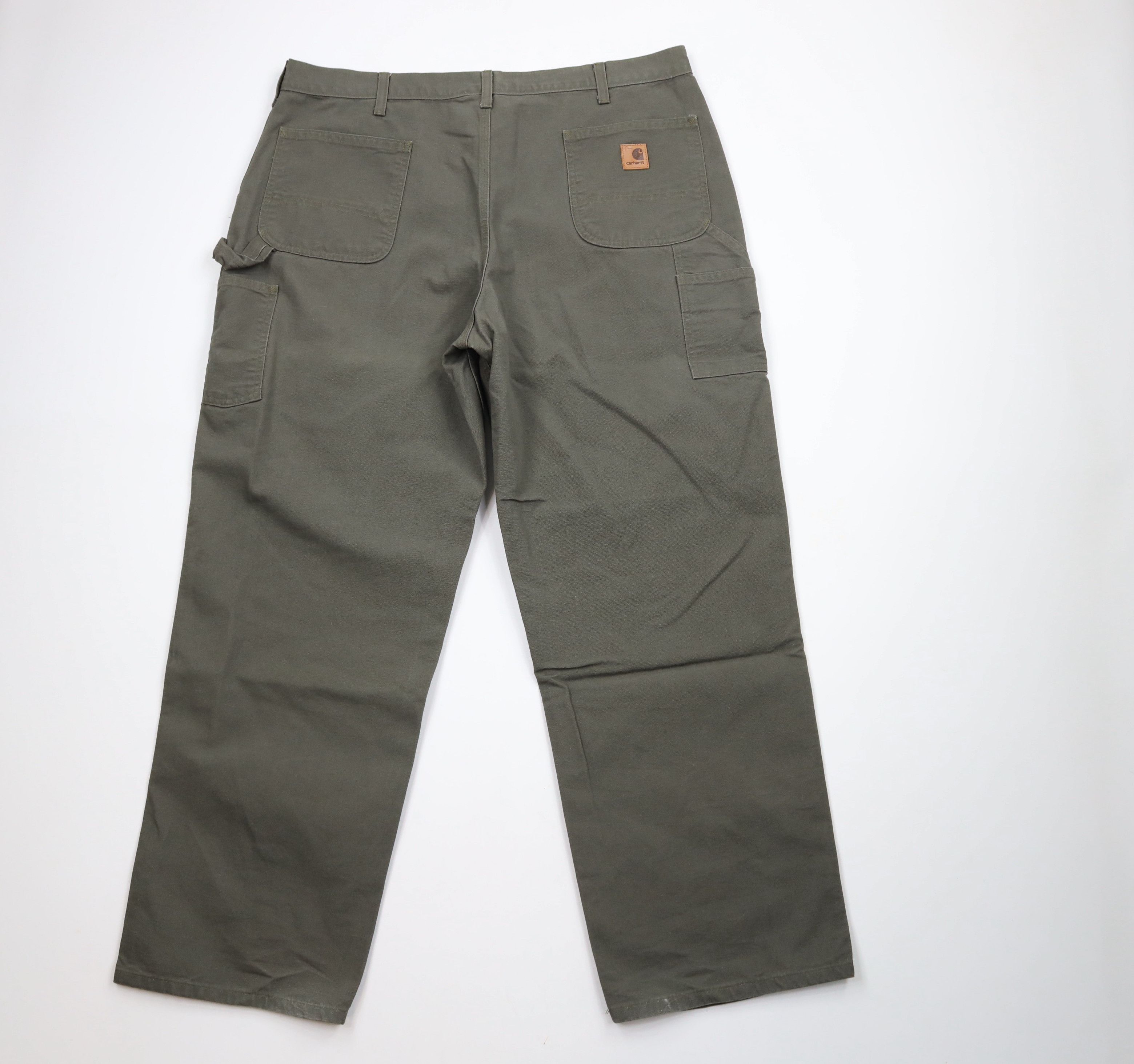 Carhartt × Vintage Vintage Carhartt Wide Leg Original Dungaree Pants Moss Green Size US 42 / EU 58 - 8 Thumbnail