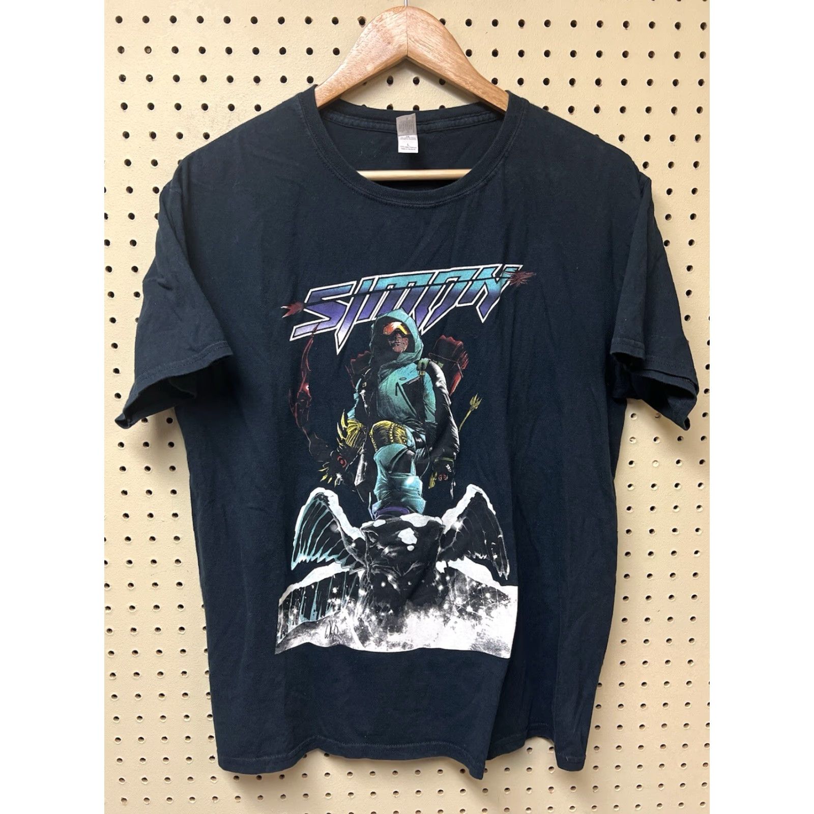 Gildan Gildan Shirt Graphic Tee Black Short Sleeve Mens Large L Crew Neck Cotton Vintage: No (Oops) Size US L / EU 52-54 / 3 - 2 Thumbnail