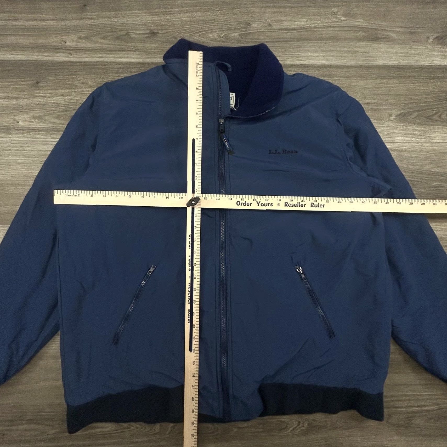 Vintage VINTAGE L.L. Bean Warm-Up Jacket Mens XLT Blue Nylon Fleece Lined Bomber 90s Size US XL / EU 56 / 4 - 6 Thumbnail