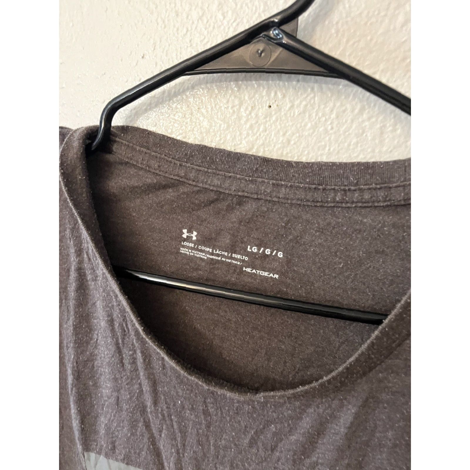 Under Armour Under Armour Shirt Mens Large Loose Long Sleeve Logo Spell Out Gray Heat Gear Size US L / EU 52-54 / 3 - 3 Thumbnail