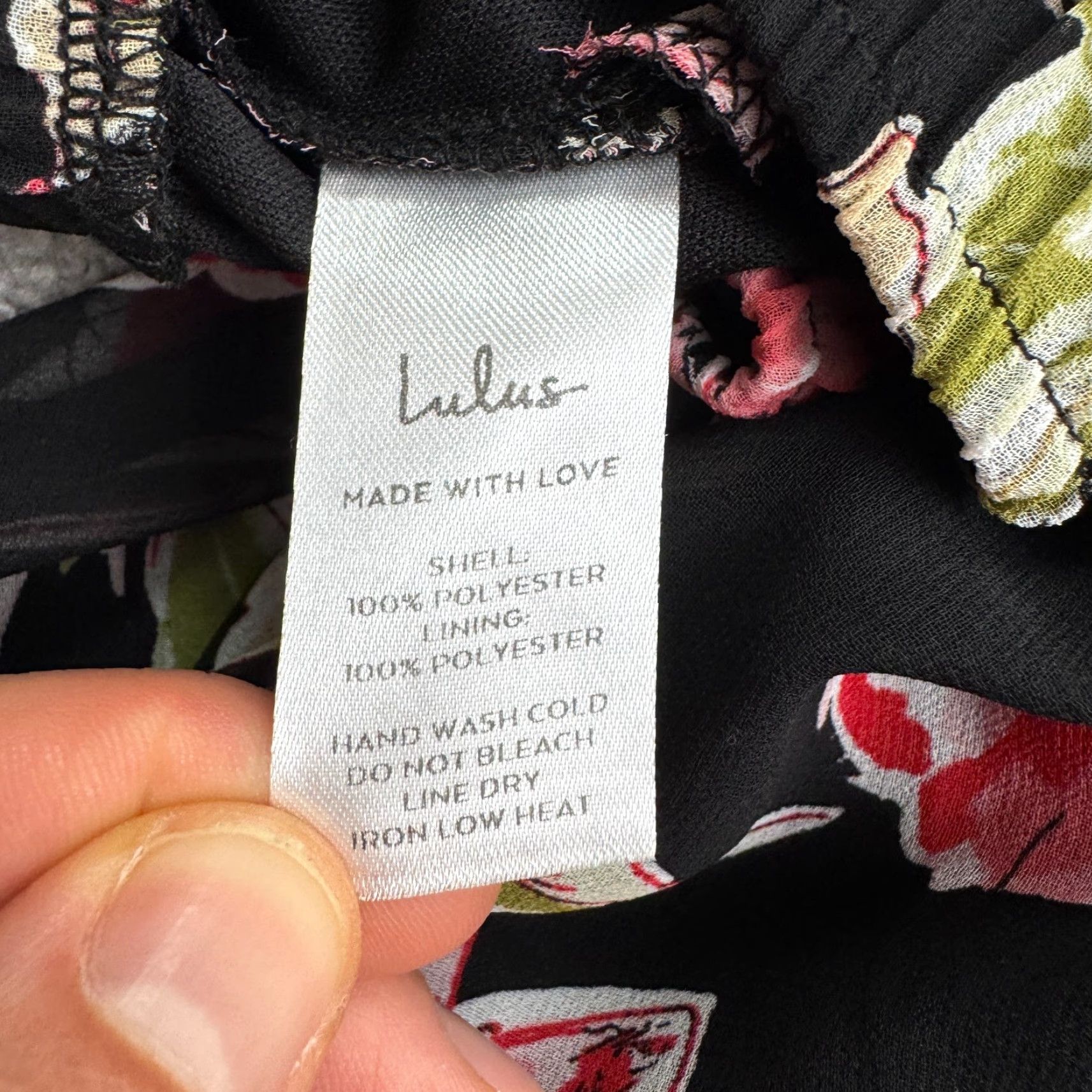 Lulus Lulus Pants Palazzo Wide-Leg Pull On Floral Black XS Womens Bohemian Beach Spring Summer Fall Size 26" / US 2 / IT 38 - 5 Thumbnail