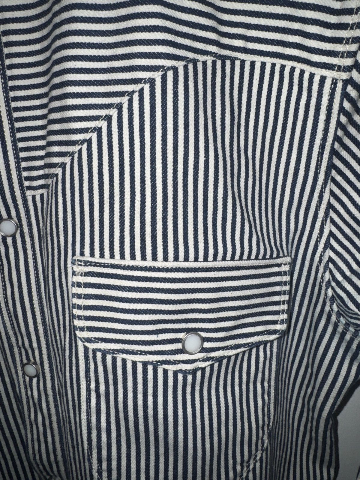 Freenote Cloth Packard Indigo Hickory Stripe 11oz shirt Size US XL / EU 56 / 4 - 5 Thumbnail