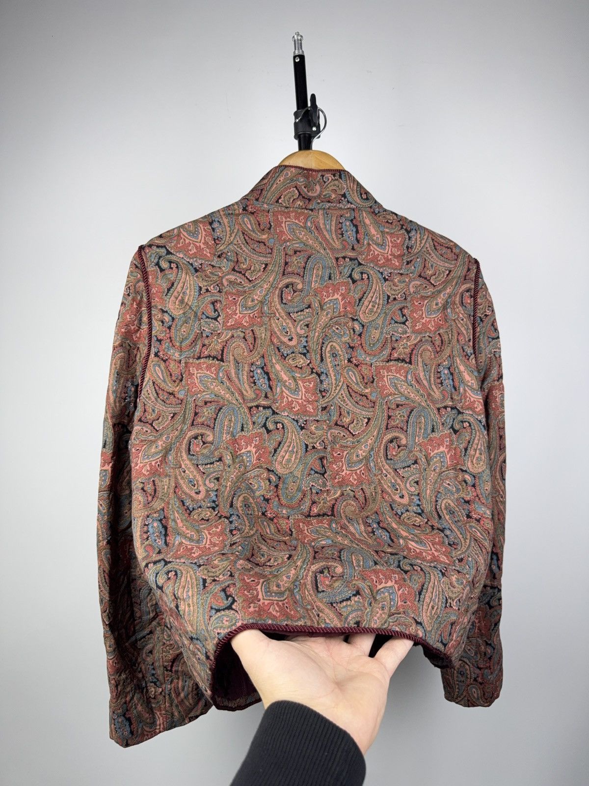 Japanese Brand Vintage Luxury 90s Retro Baroque Paisley Tapestry Jacket Size M / US 6-8 / IT 42-44 - 7 Thumbnail