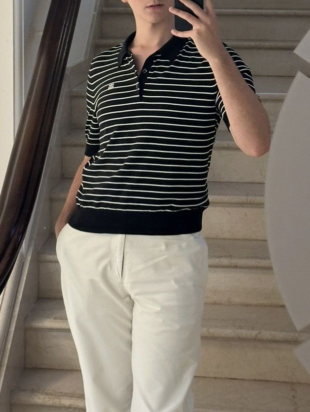 Celine Celine slim fit logo polo shirt Size US M / EU 48-50 / 2 - 8 Thumbnail