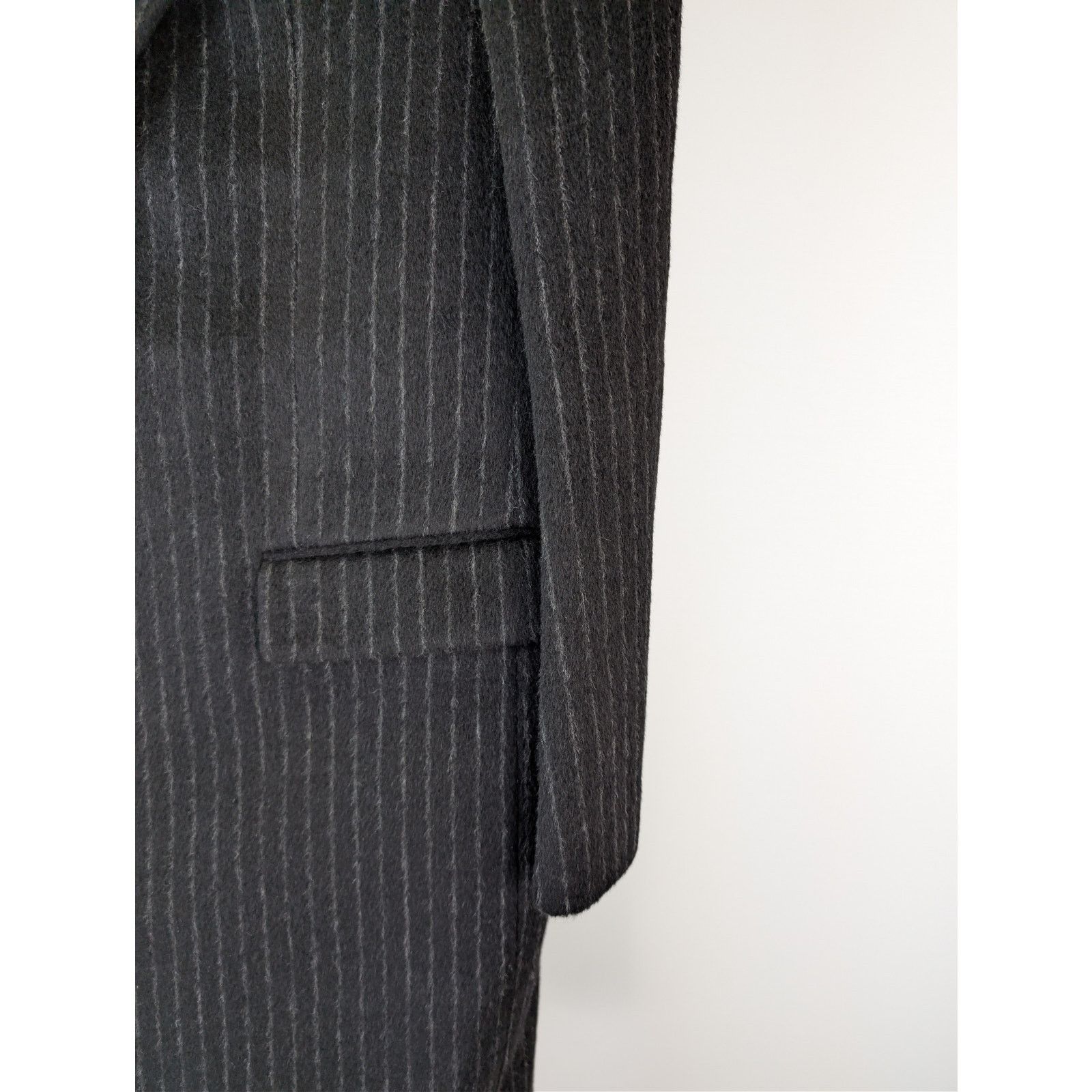 Saint Laurent Paris o1rshd1 Manteau Rayure Relief Stripe Coat Anthracite Chalk Size US M / EU 48-50 / 2 - 4 Thumbnail