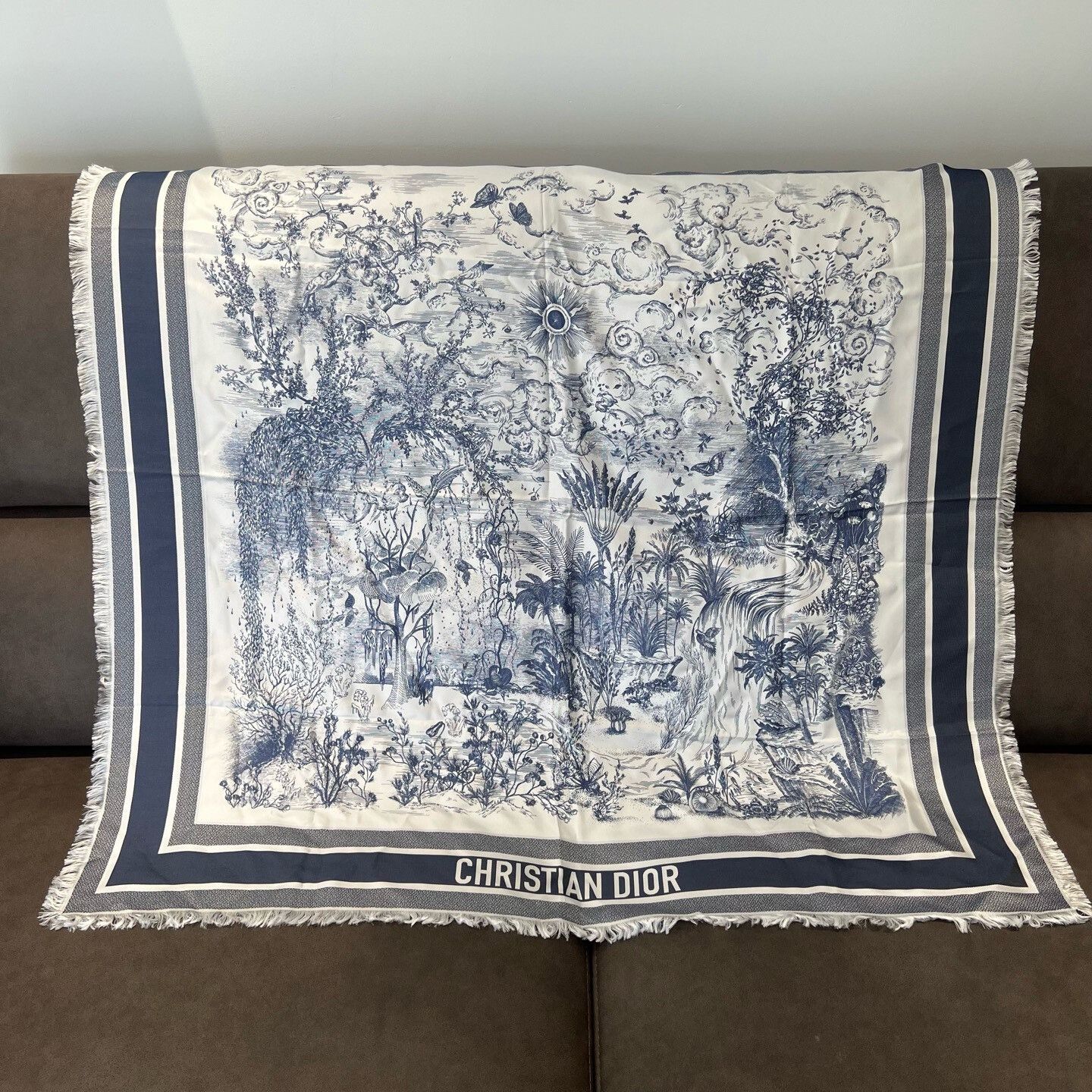 Dior Dior Zoo Print Silk Scarf Size ONE SIZE - 1 Thumbnail