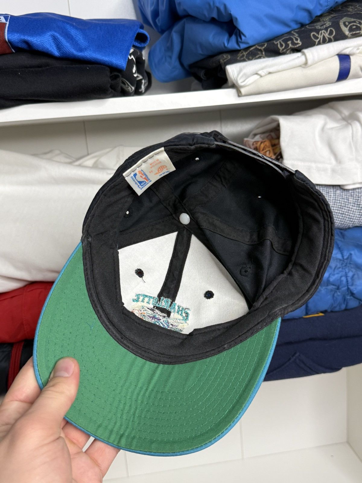 NBA Vintage 90s Charlotte Hornets Cap One Size Size ONE SIZE - 6 Thumbnail