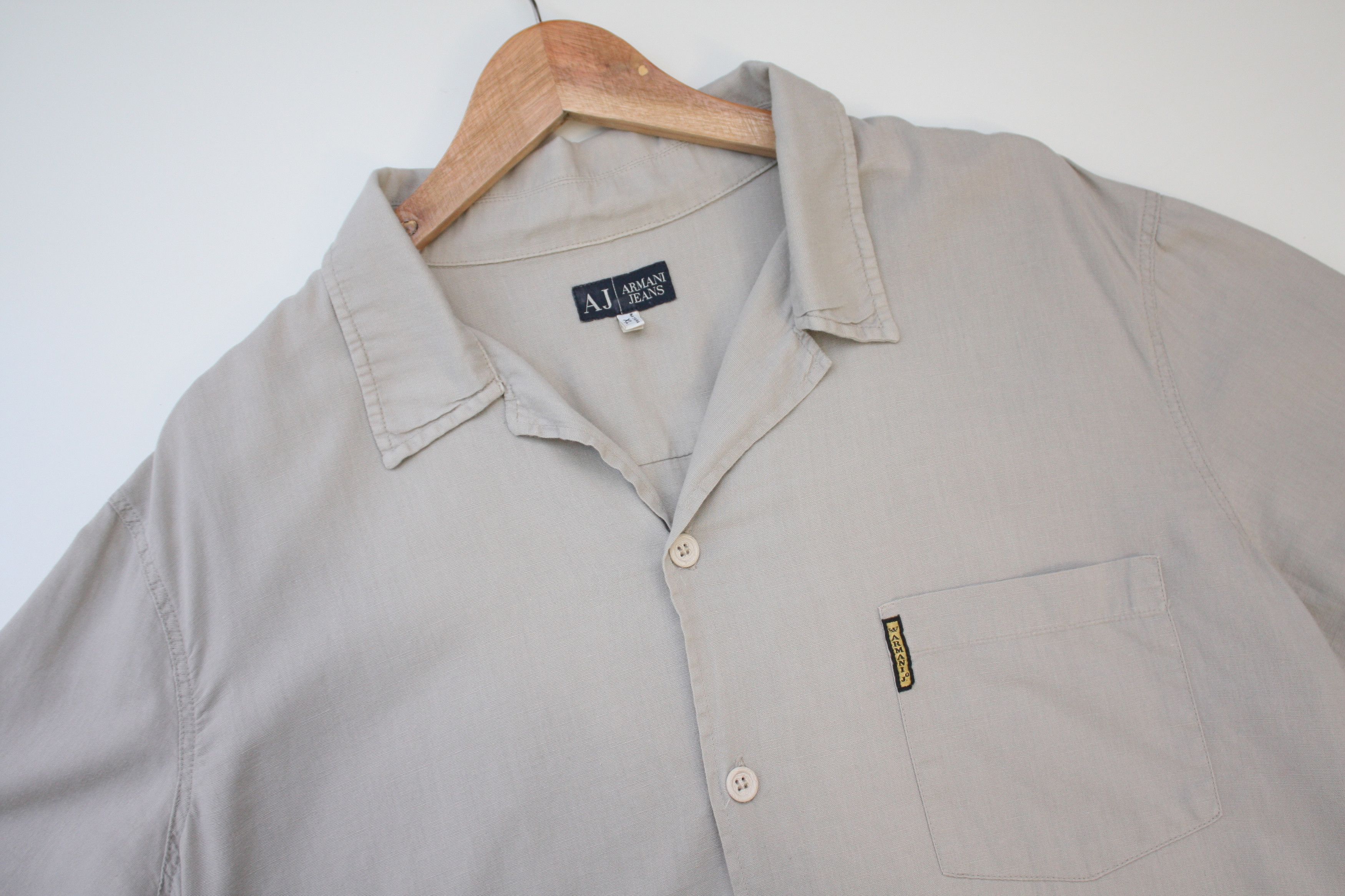 Armani Armani Jeans Vintage Linen Blend Short Sleeve Shirt Size US L / EU 52-54 / 3 - 4 Thumbnail