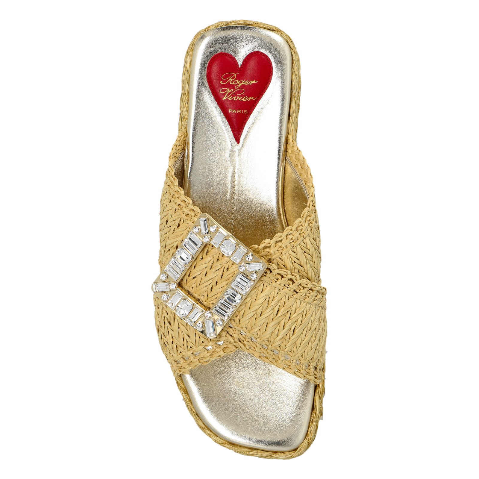 Roger Vivier ROGER VIVIER Beige Raffia Platform Sandals New & Authentic ( Size US 10 / IT 40 - 4 Thumbnail