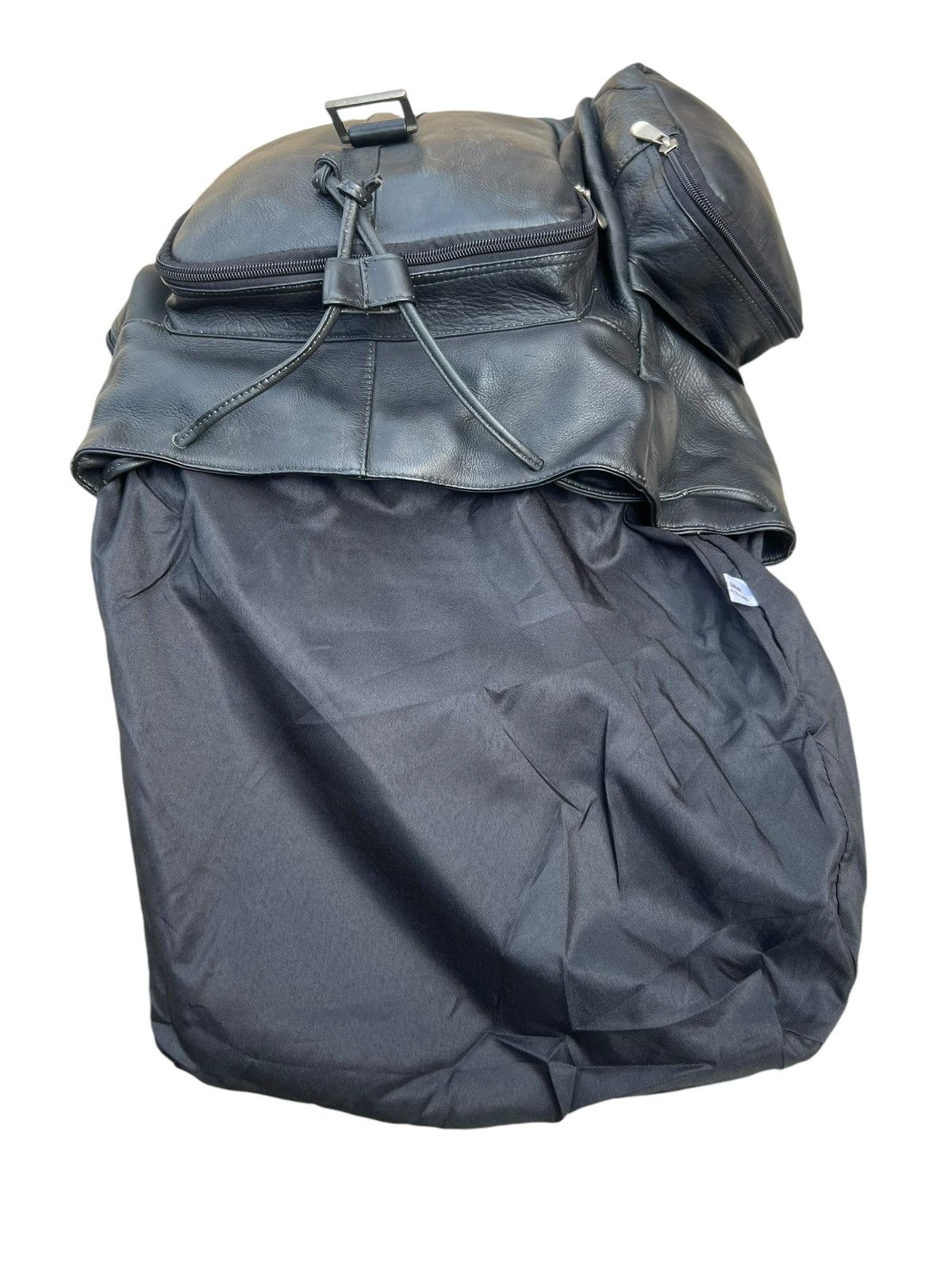Leather Vintage PIEL Hand Made All Leather Black Backpack Bag Size ONE SIZE - 23 Thumbnail