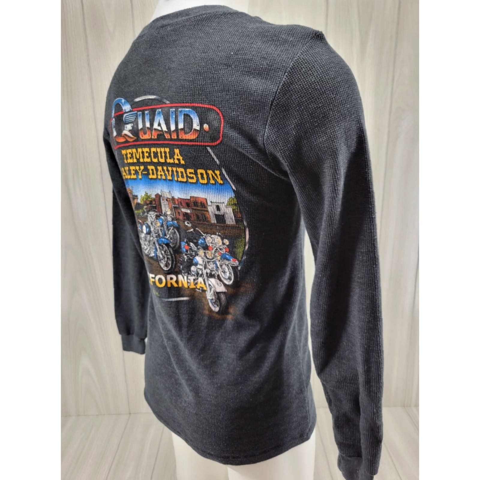 Harley Davidson Harley-Davidson T-Shirt Men Long Sleeve Pullover California Thermal Gray M Regular Camo Logo Graphic Size US M / EU 48-50 / 2 - 7 Thumbnail